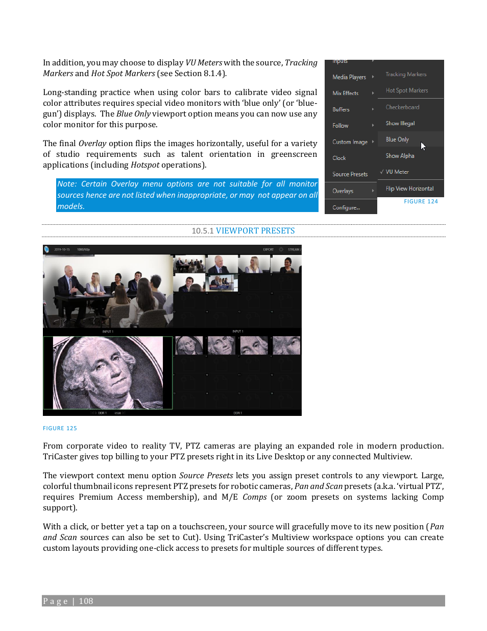 1 viewport presets | NewTek TriCaster TC1 (2 RU) User Manual | Page 124 / 350
