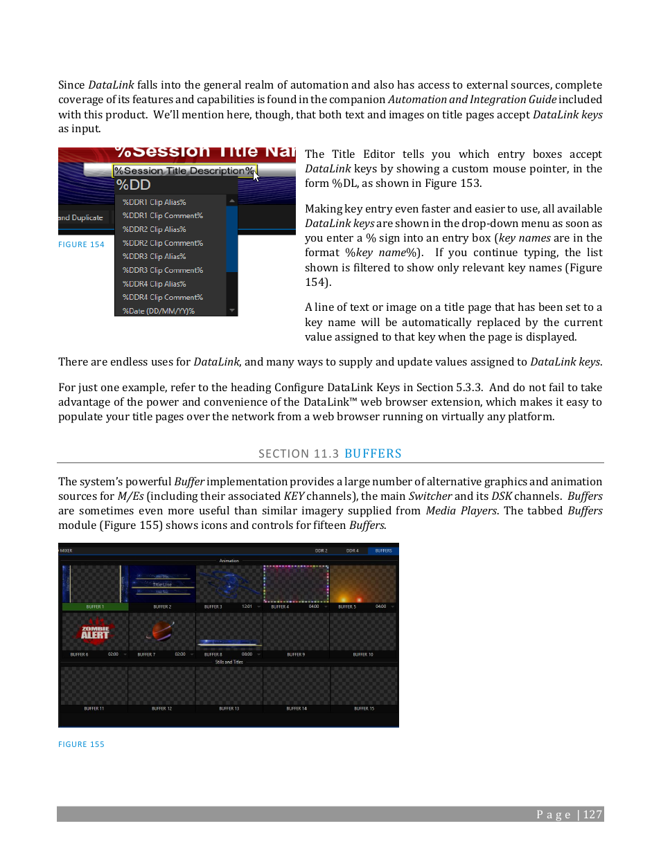 Section 11.3 buffers | NewTek TriCaster TC1 (2 RU) User Manual | Page 143 / 350