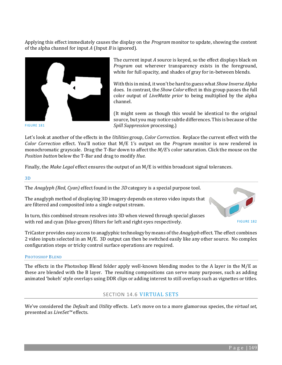 Section 14.6 virtual sets | NewTek TriCaster TC1 (2 RU) User Manual | Page 165 / 350