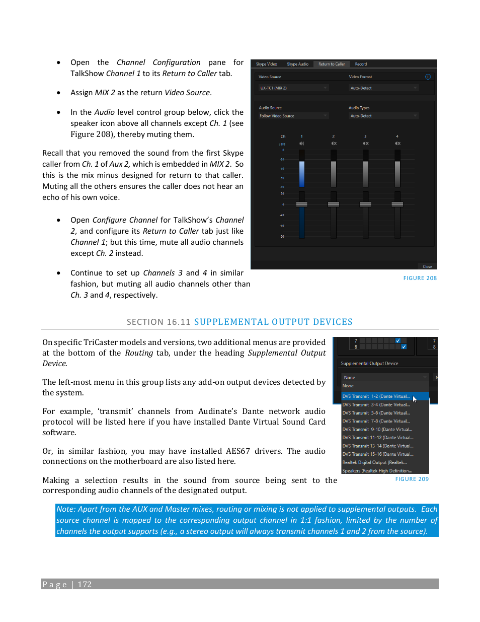 Section 16.11 supplemental output devices | NewTek TriCaster TC1 (2 RU) User Manual | Page 188 / 350