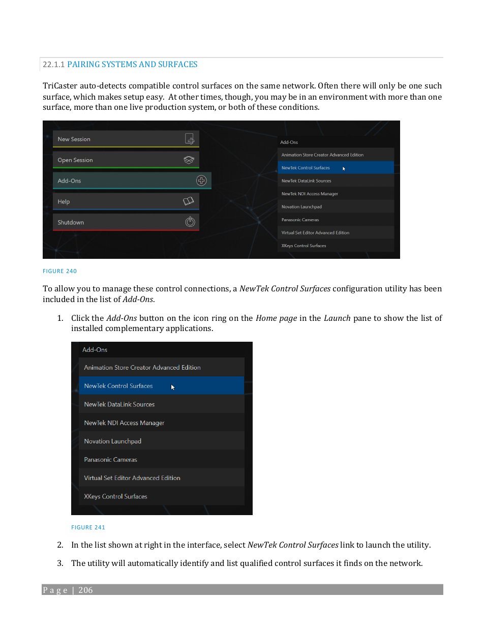 1 pairing systems and surfaces | NewTek TriCaster TC1 (2 RU) User Manual | Page 222 / 350