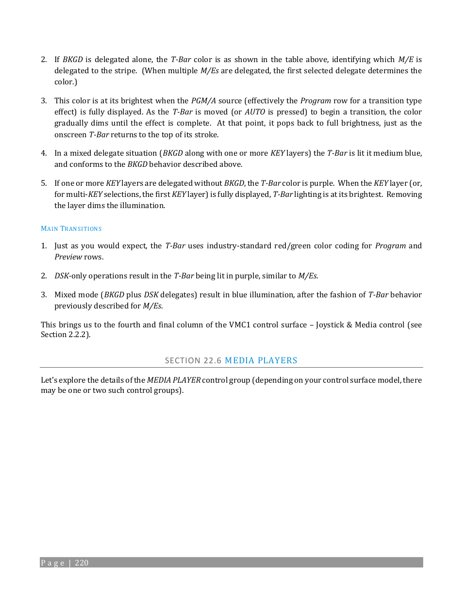 Section 22.6 media players | NewTek TriCaster TC1 (2 RU) User Manual | Page 236 / 350