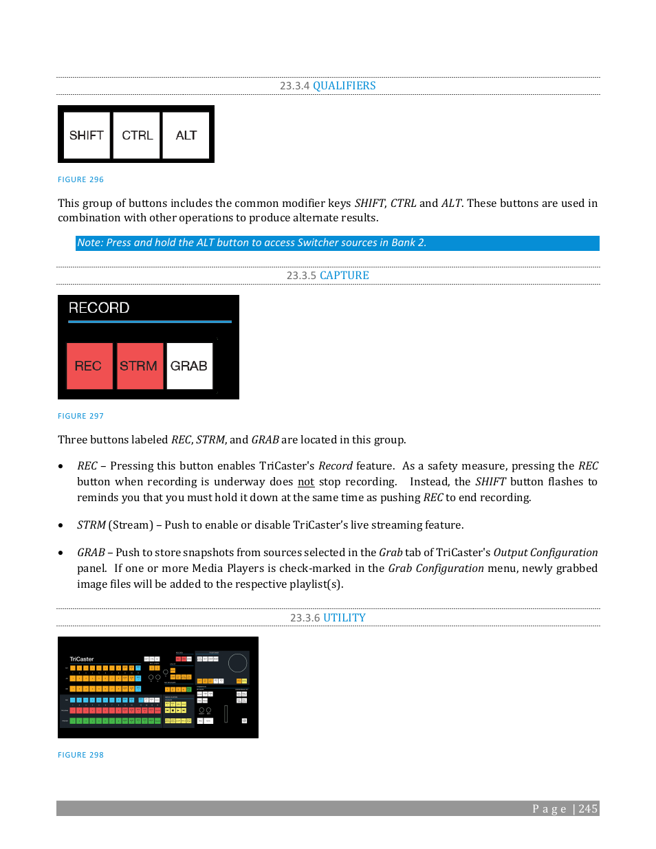 4 qualifiers, 5 capture, 6 utility | NewTek TriCaster TC1 (2 RU) User Manual | Page 261 / 350