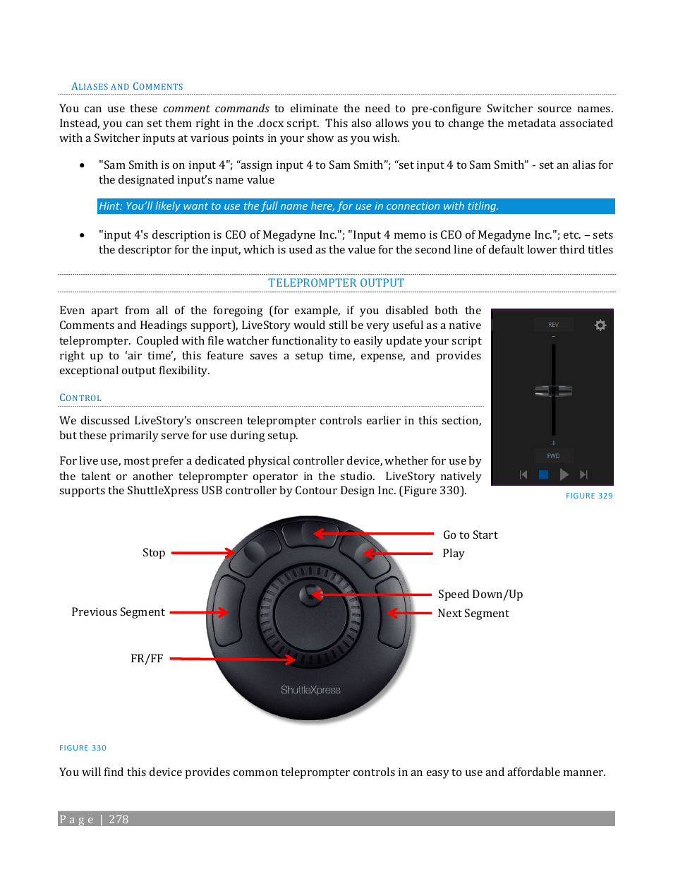 Teleprompter output | NewTek TriCaster TC1 (2 RU) User Manual | Page 294 / 350