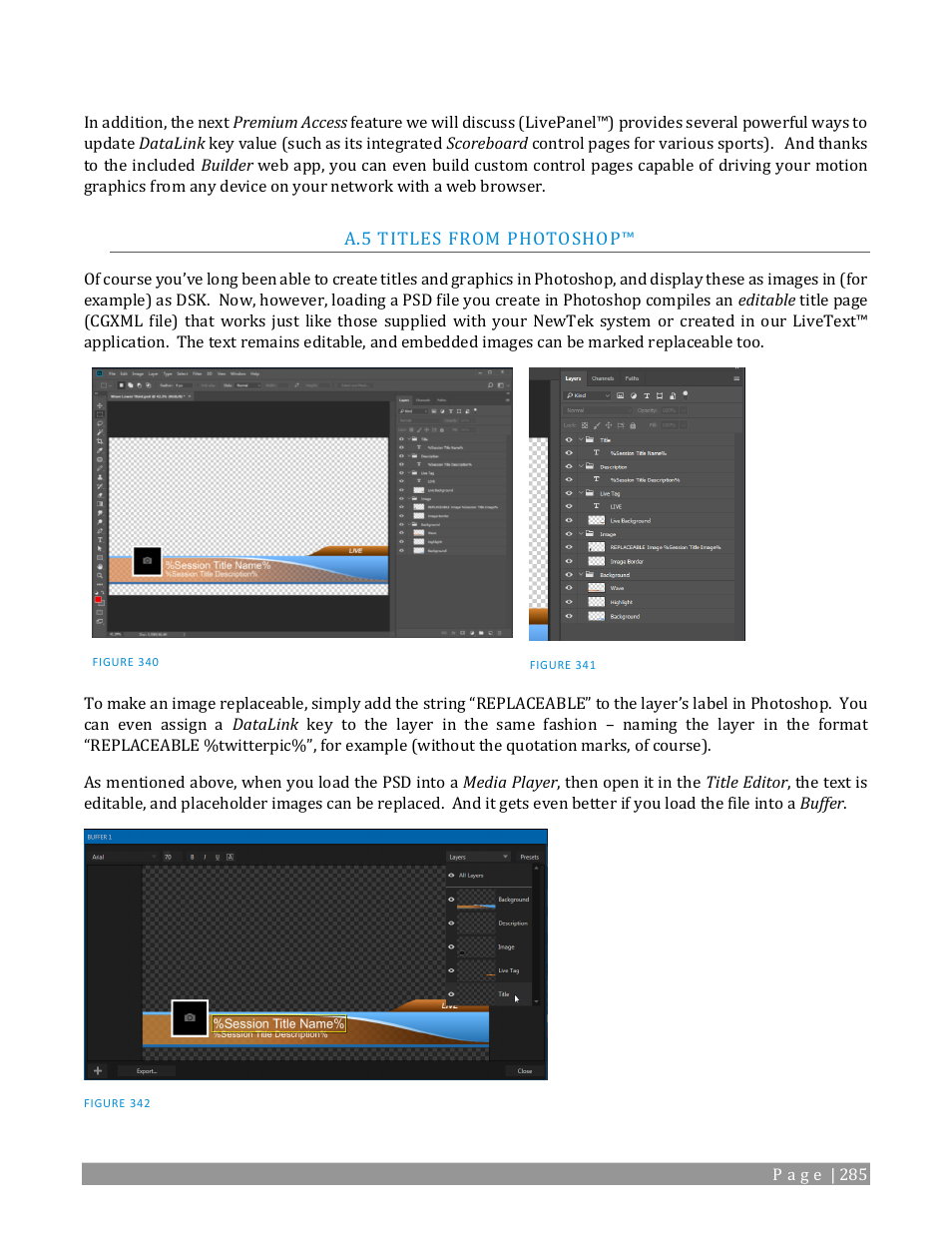 Titles from photoshop | NewTek TriCaster TC1 (2 RU) User Manual | Page 301 / 350