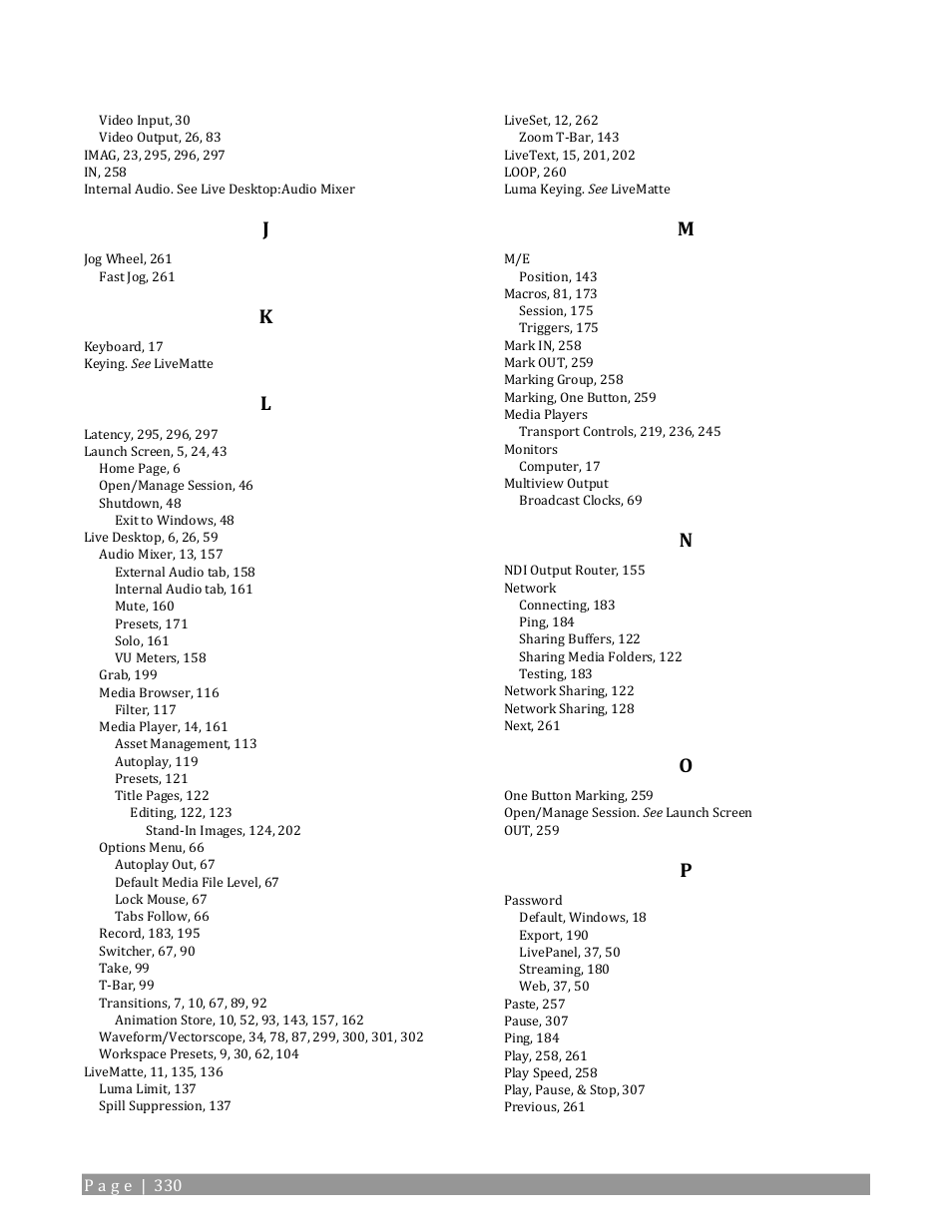 NewTek TriCaster TC1 (2 RU) User Manual | Page 346 / 350