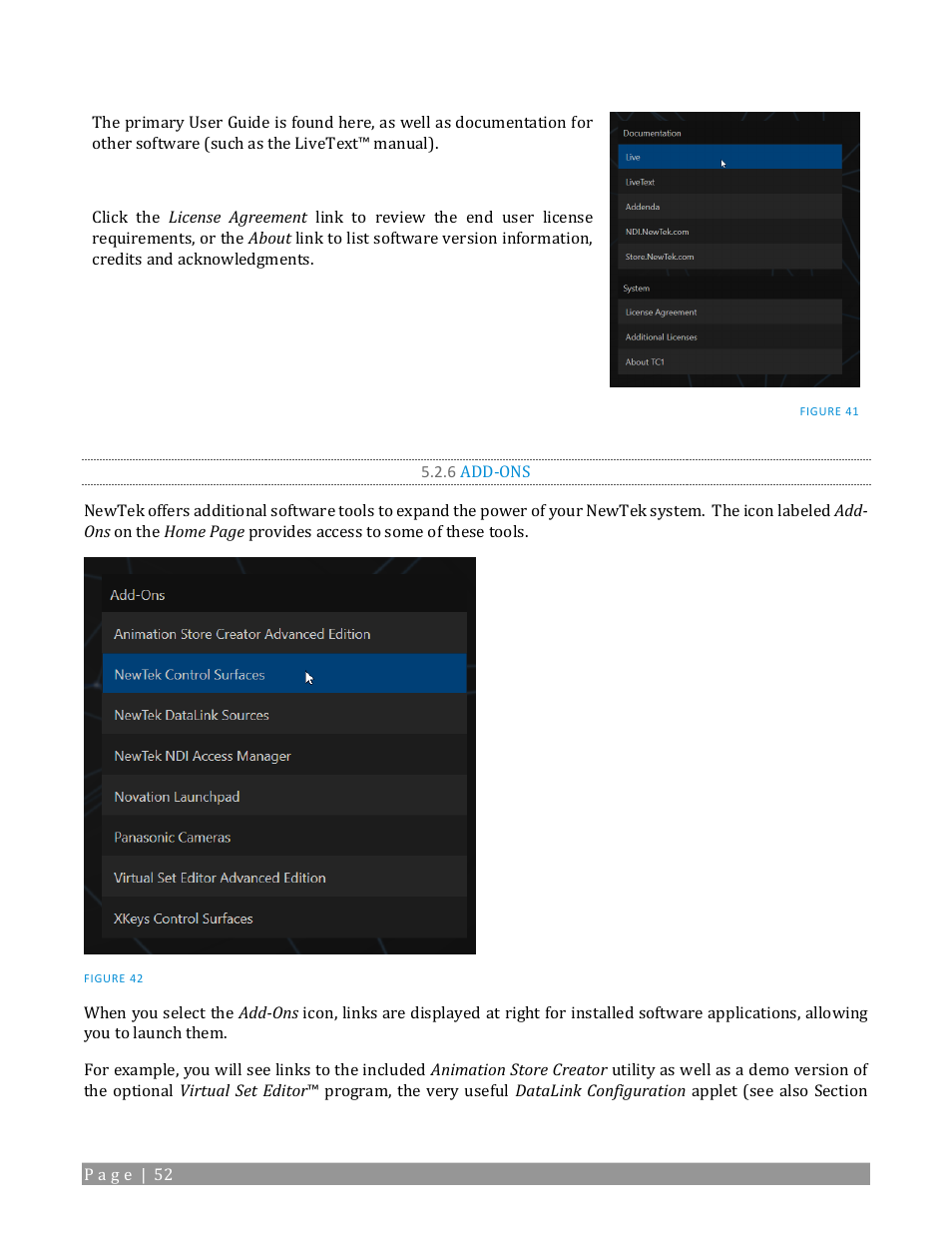 6 add-ons | NewTek TriCaster TC1 (2 RU) User Manual | Page 68 / 350