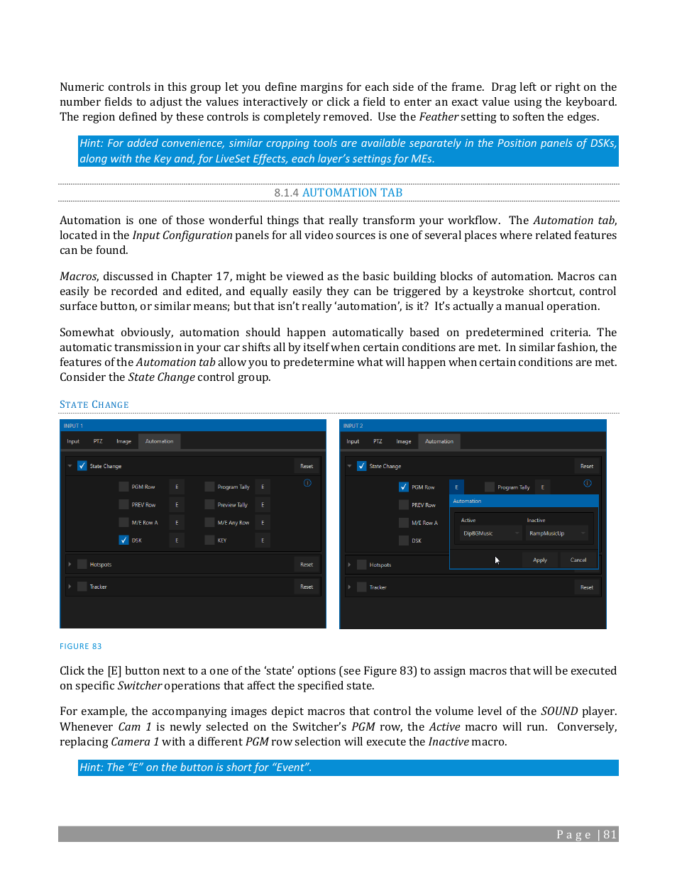 4 automation tab | NewTek TriCaster TC1 (2 RU) User Manual | Page 97 / 350