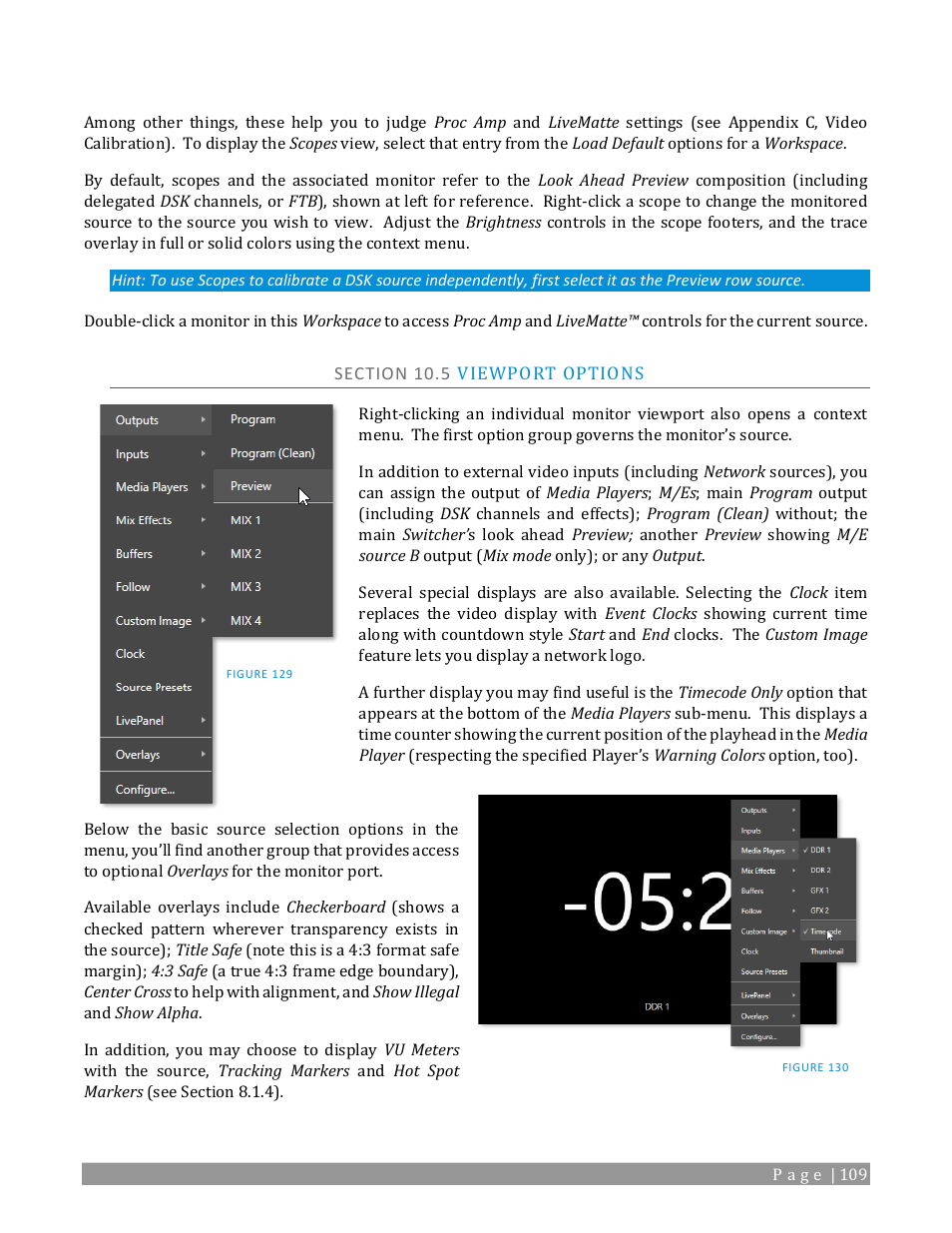 Section 10.5 viewport options | NewTek TriCaster 2 Elite (3 RU) User Manual | Page 127 / 318