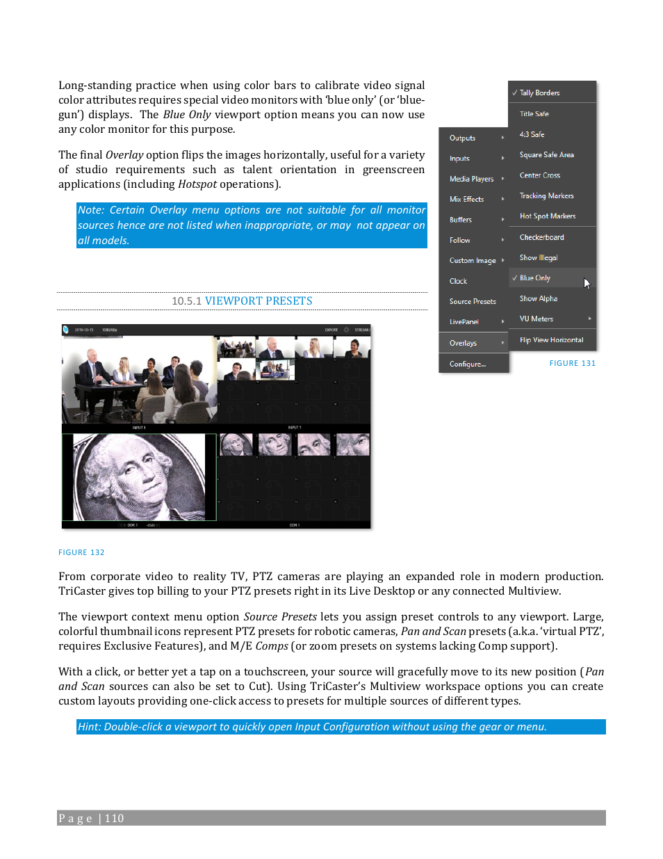 1 viewport presets | NewTek TriCaster 2 Elite (3 RU) User Manual | Page 128 / 318