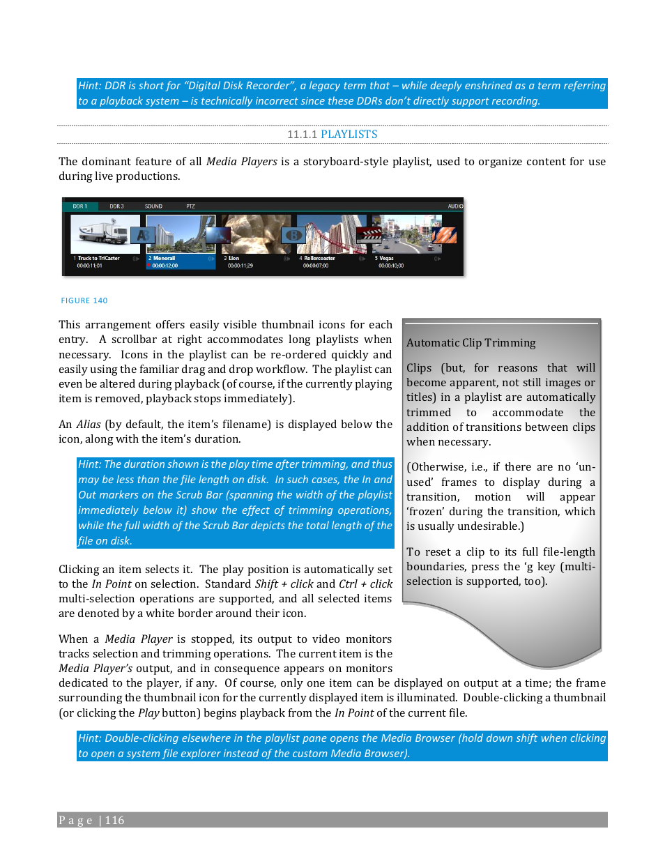 1 playlists | NewTek TriCaster 2 Elite (3 RU) User Manual | Page 134 / 318