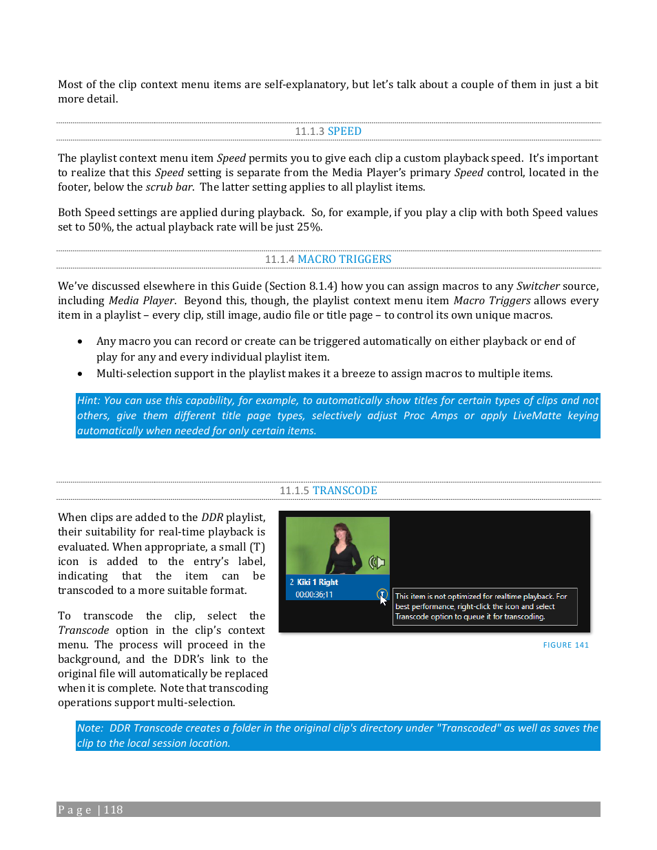 3 speed, 4 macro triggers, 5 transcode | NewTek TriCaster 2 Elite (3 RU) User Manual | Page 136 / 318