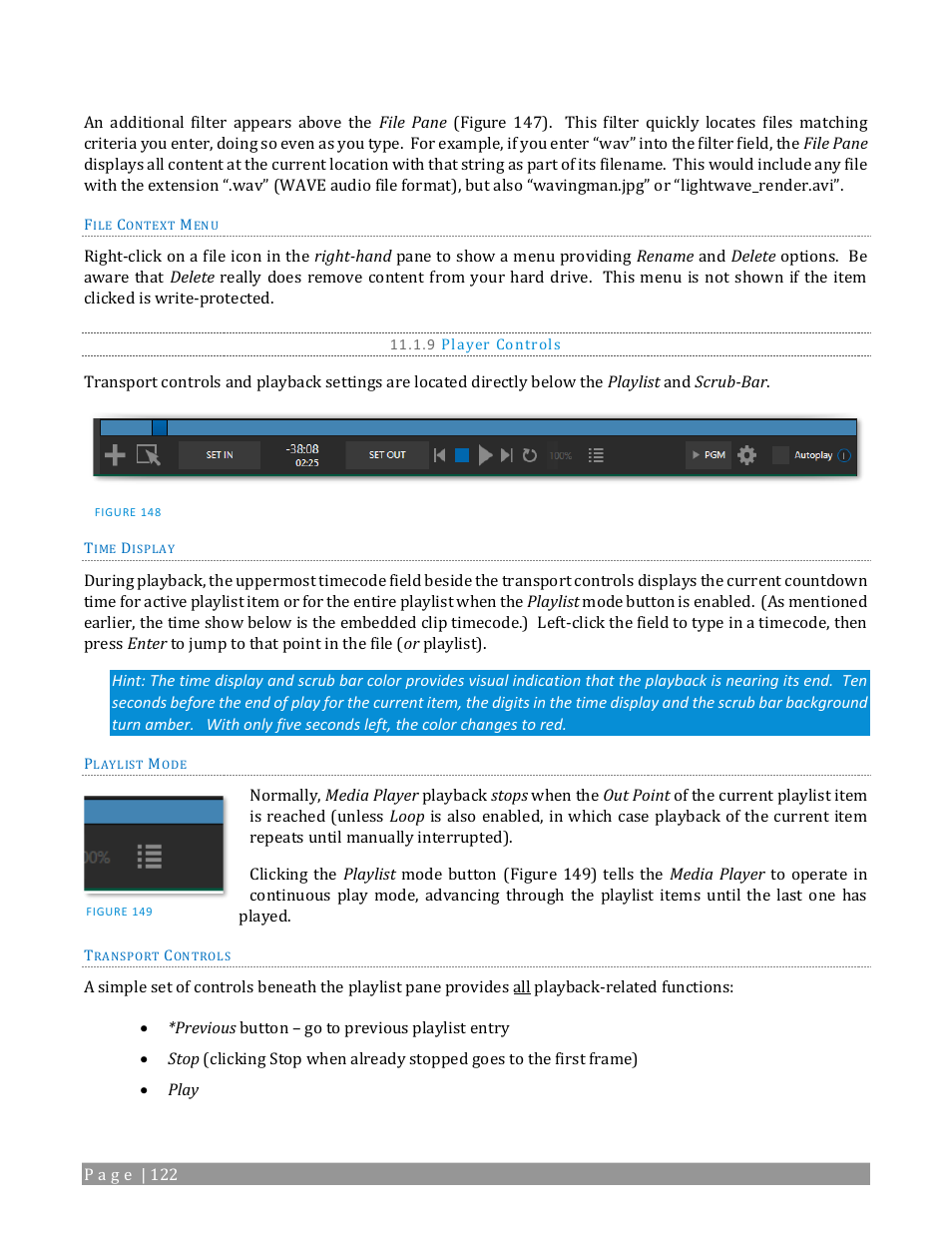 9 player controls | NewTek TriCaster 2 Elite (3 RU) User Manual | Page 140 / 318