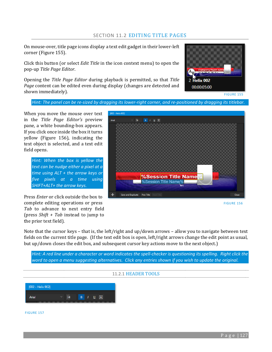 1 header tools | NewTek TriCaster 2 Elite (3 RU) User Manual | Page 145 / 318