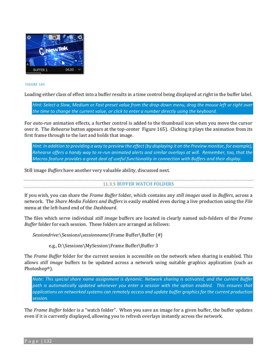 5 buffer watch folders | NewTek TriCaster 2 Elite (3 RU) User Manual | Page 150 / 318