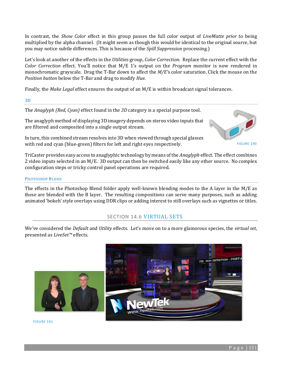 Section 14.6 virtual sets | NewTek TriCaster 2 Elite (3 RU) User Manual | Page 169 / 318