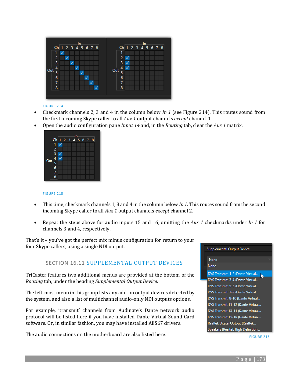 Section 16.11 supplemental output devices | NewTek TriCaster 2 Elite (3 RU) User Manual | Page 191 / 318