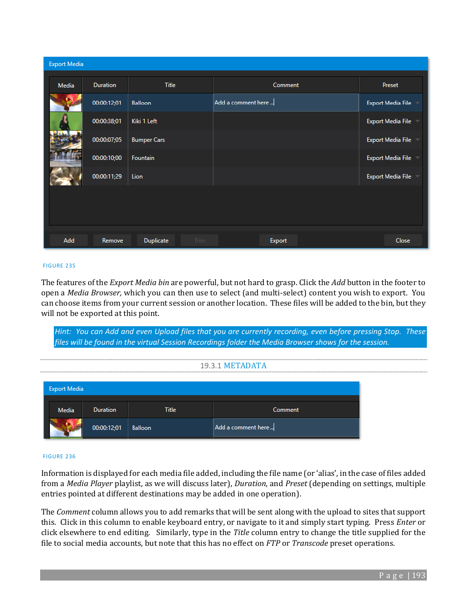 1 metadata | NewTek TriCaster 2 Elite (3 RU) User Manual | Page 211 / 318