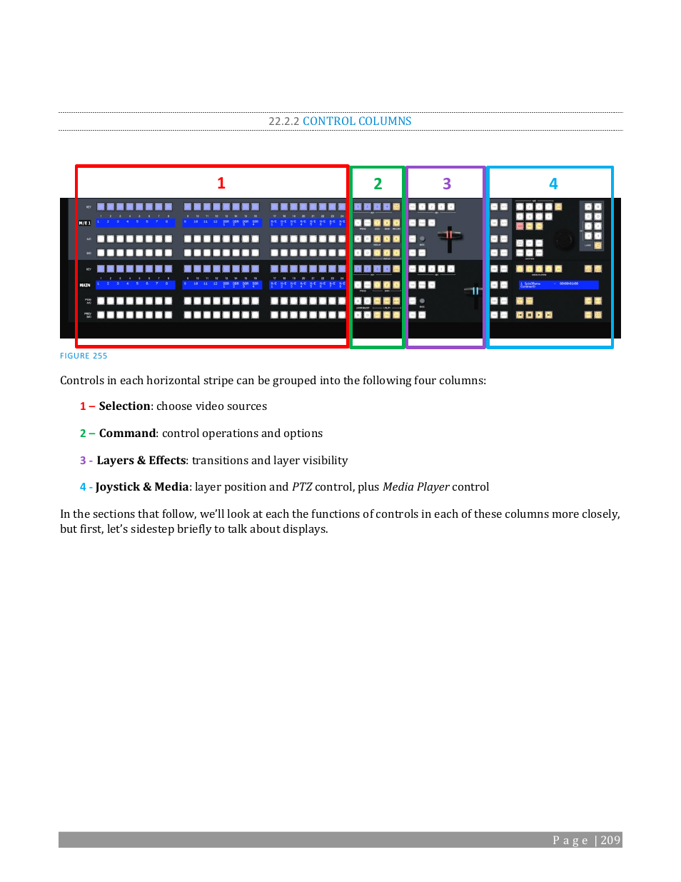 2 control columns | NewTek TriCaster 2 Elite (3 RU) User Manual | Page 227 / 318