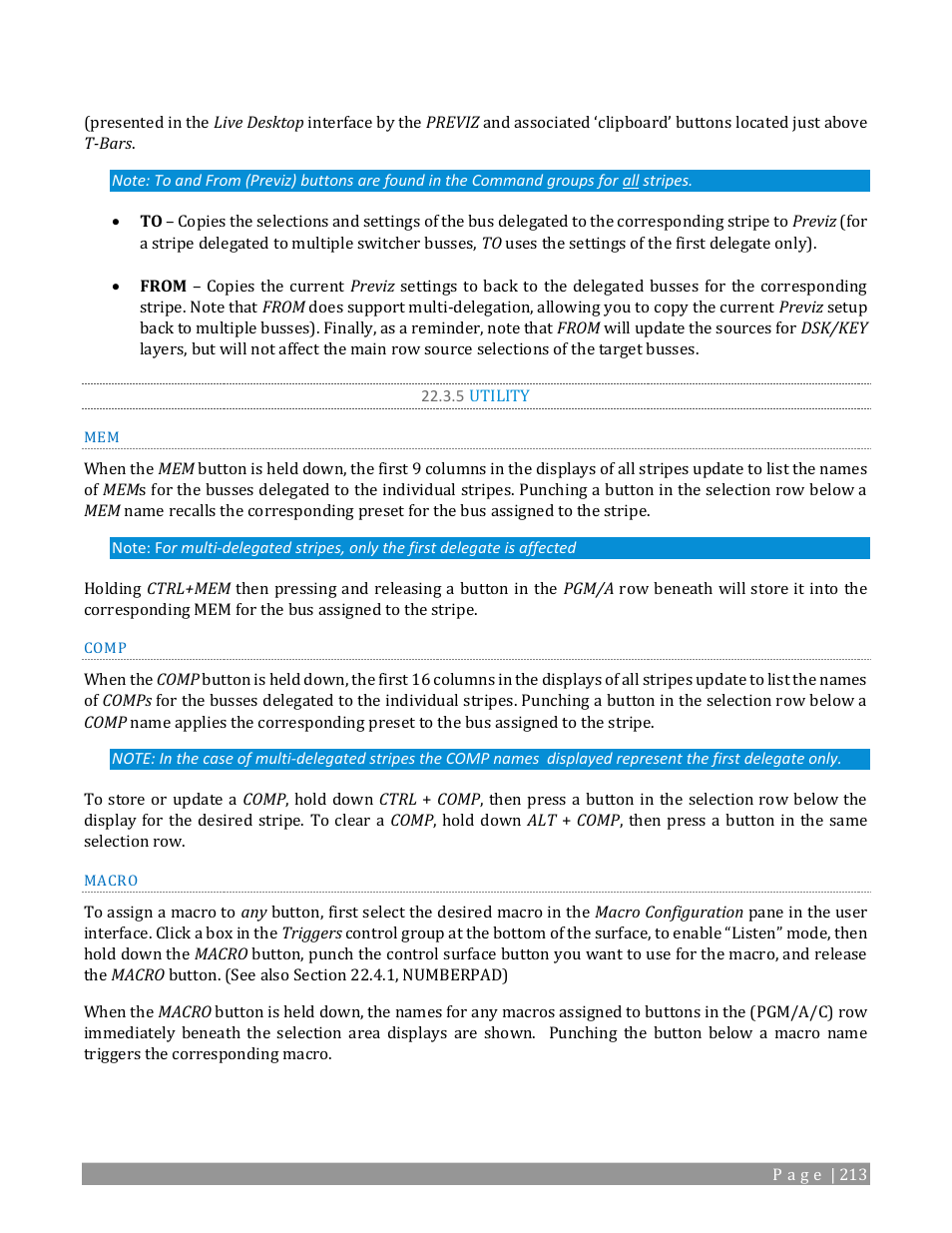 5 utility | NewTek TriCaster 2 Elite (3 RU) User Manual | Page 231 / 318