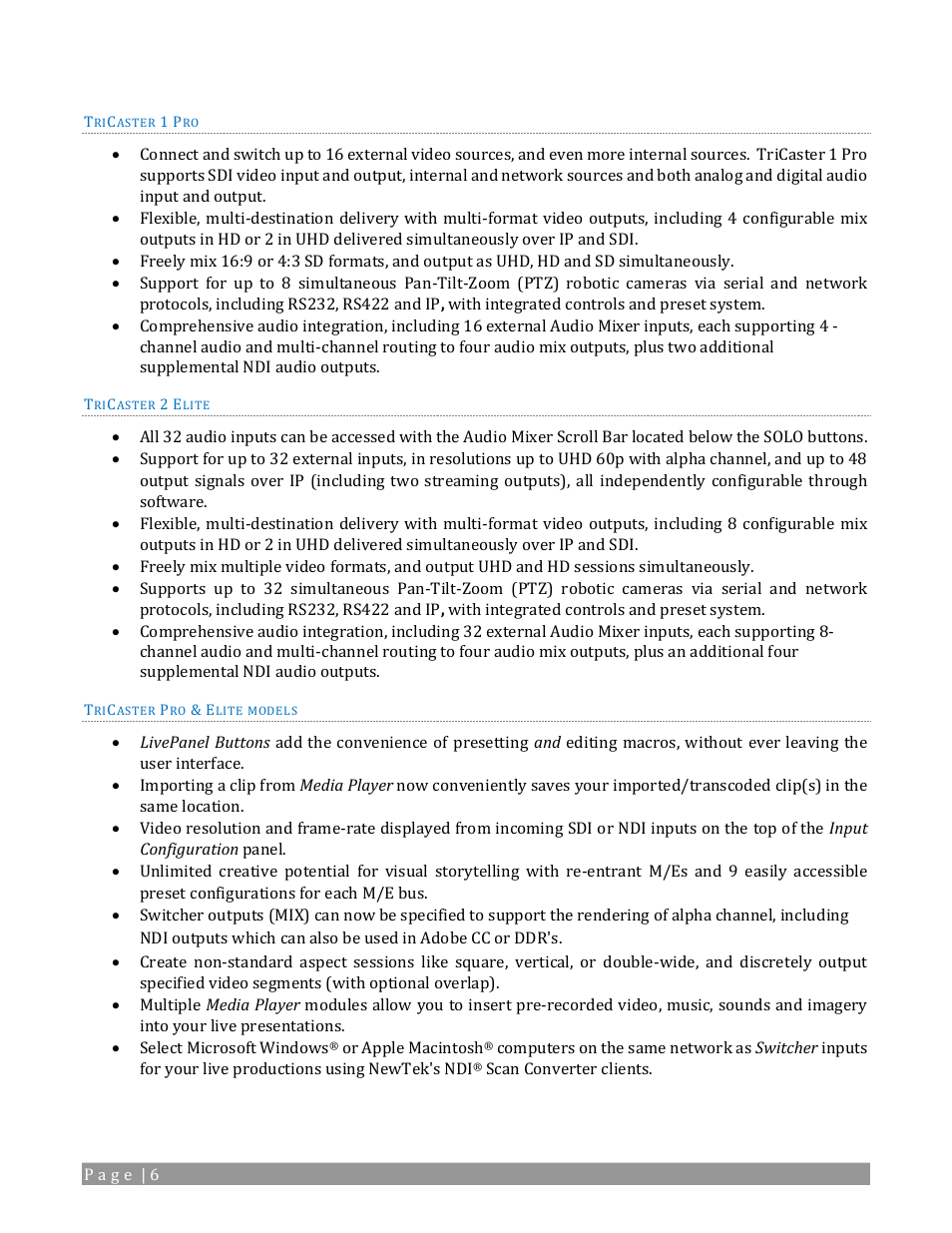 NewTek TriCaster 2 Elite (3 RU) User Manual | Page 24 / 318