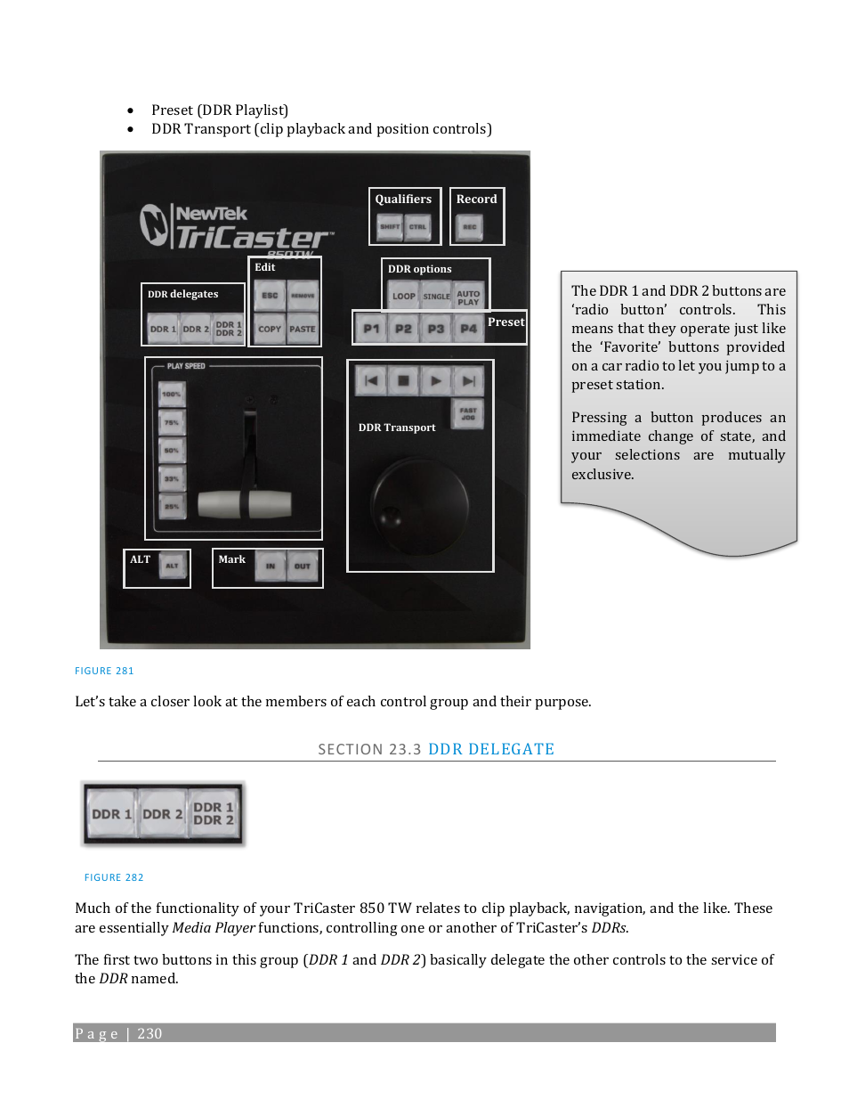 Section 23.3 ddr delegate | NewTek TriCaster 2 Elite (3 RU) User Manual | Page 248 / 318