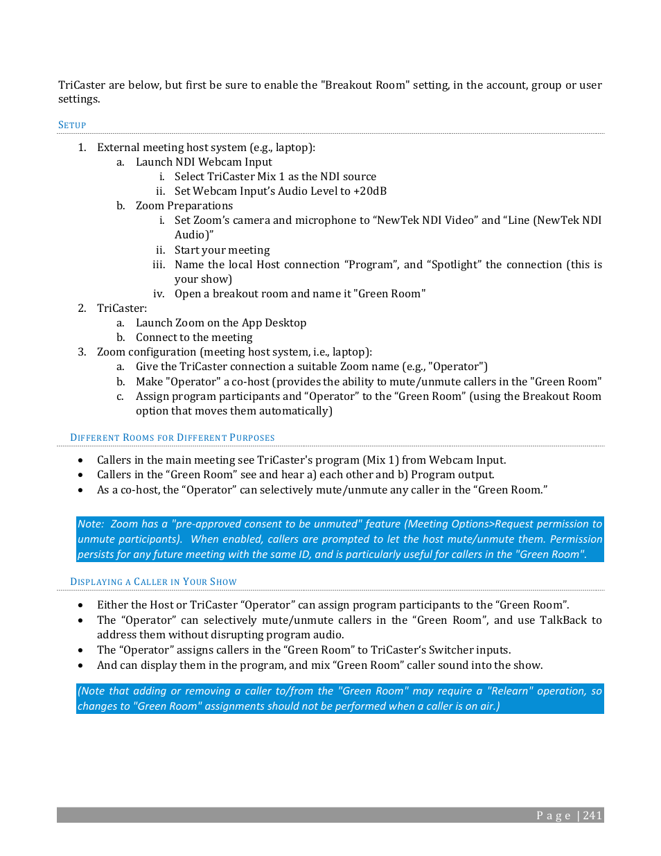 NewTek TriCaster 2 Elite (3 RU) User Manual | Page 259 / 318