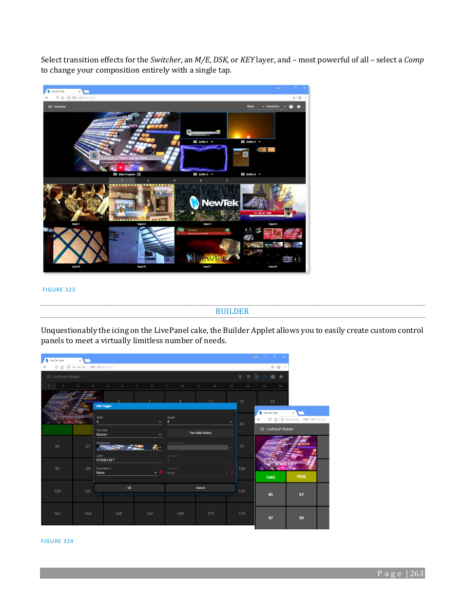 Builder | NewTek TriCaster 2 Elite (3 RU) User Manual | Page 281 / 318