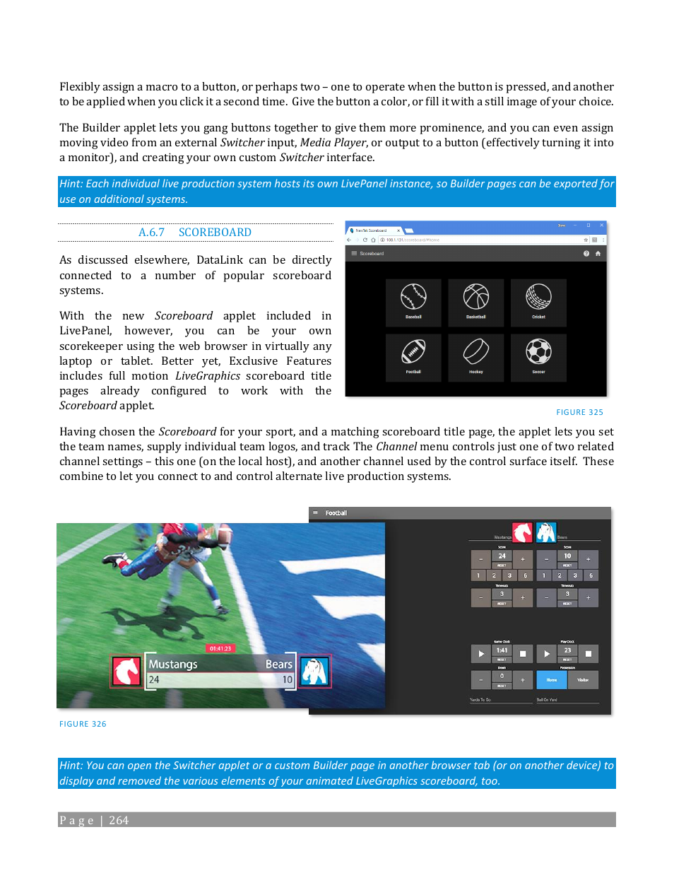 A.6.7, Scoreboard | NewTek TriCaster 2 Elite (3 RU) User Manual | Page 282 / 318