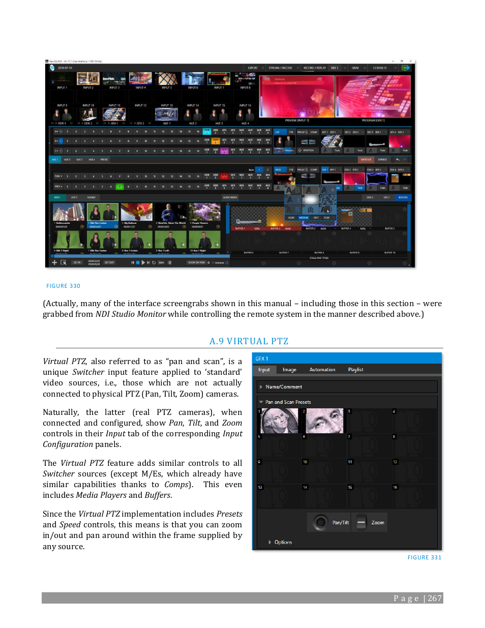 Virtual ptz | NewTek TriCaster 2 Elite (3 RU) User Manual | Page 285 / 318