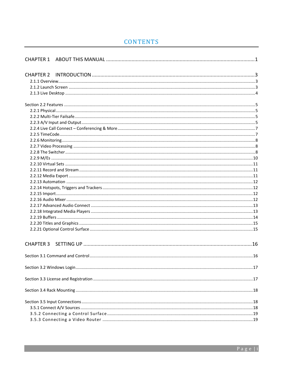 NewTek TriCaster 2 Elite (3 RU) User Manual | Page 3 / 318