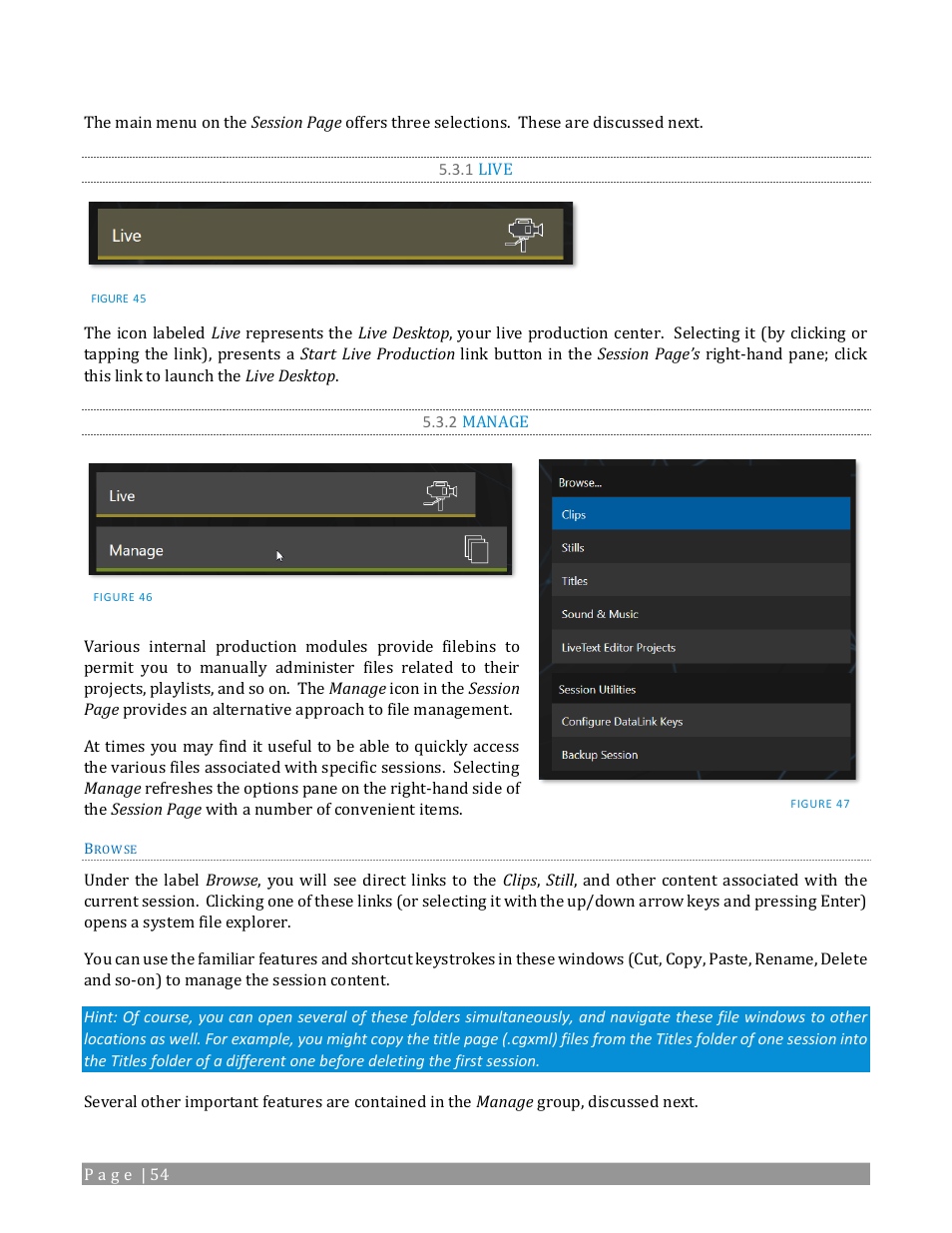 1 live, 2 manage | NewTek TriCaster 2 Elite (3 RU) User Manual | Page 72 / 318