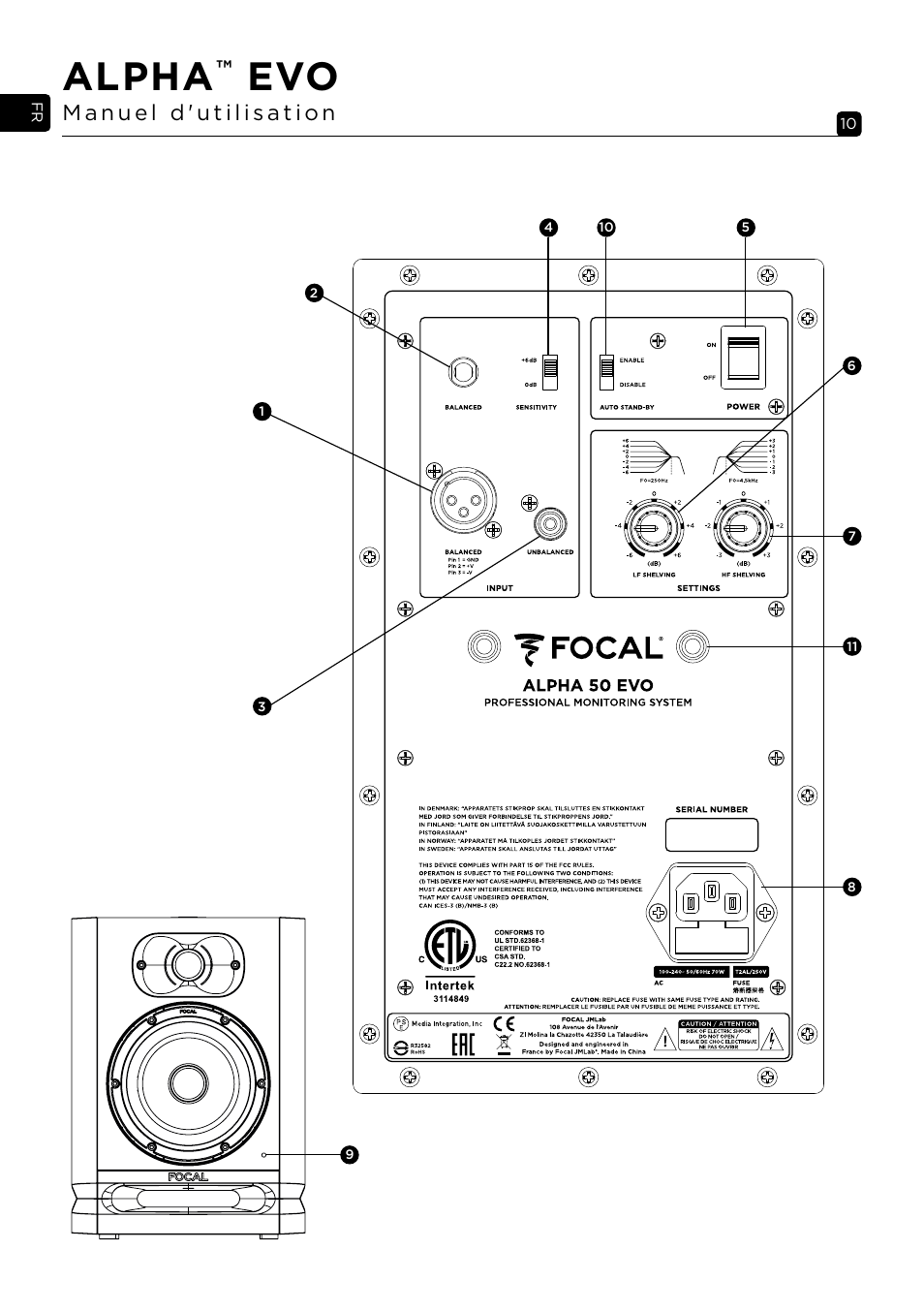 Alpha | Focal Alpha 65 Evo 6.5" Mixing Monitor User Manual | Page 10 / 144