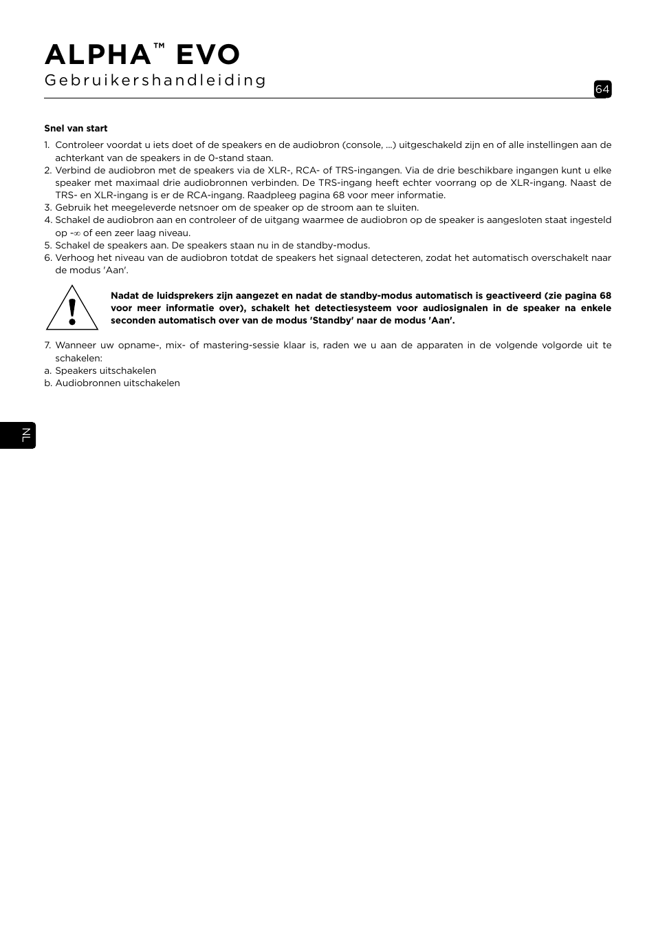 Alpha | Focal Alpha 65 Evo 6.5" Mixing Monitor User Manual | Page 64 / 144