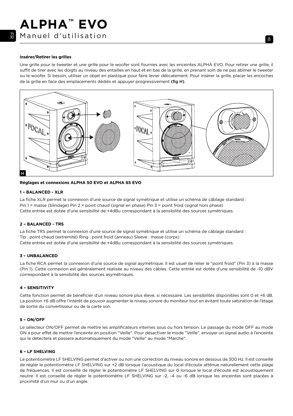 Alpha | Focal Alpha 65 Evo 6.5" Mixing Monitor User Manual | Page 8 / 144