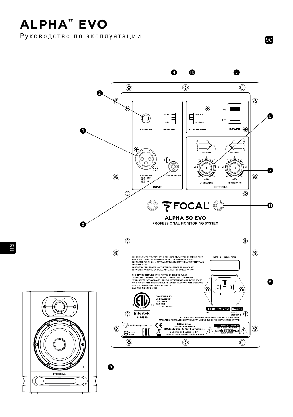 Alpha | Focal Alpha 65 Evo 6.5" Mixing Monitor User Manual | Page 90 / 144
