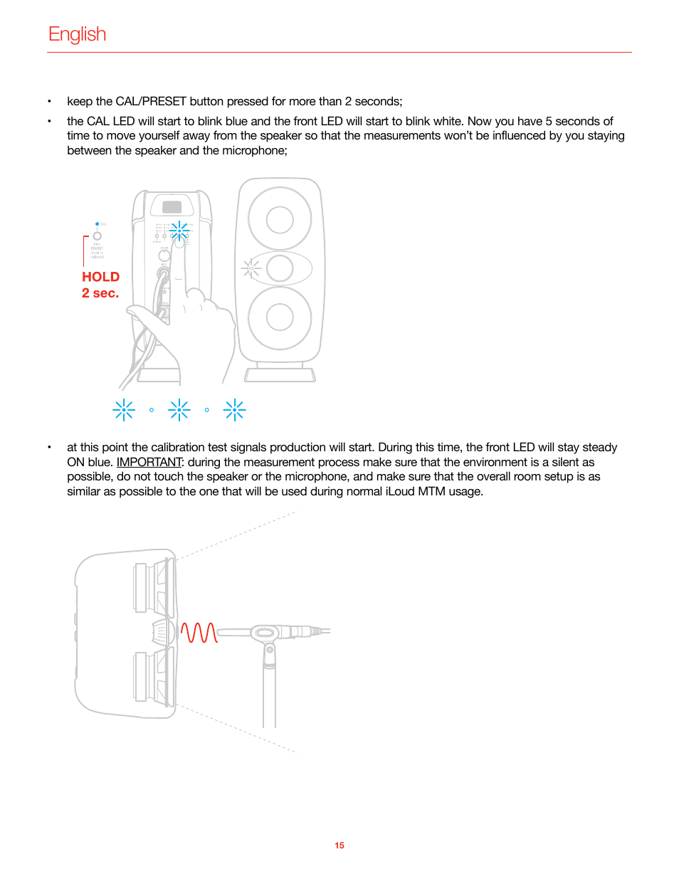 English | IK Multimedia iLoud MTM Immersive Bundle High Resolution Compact Studio Monitors (11 Speakers, Black) User Manual | Page 16 / 102