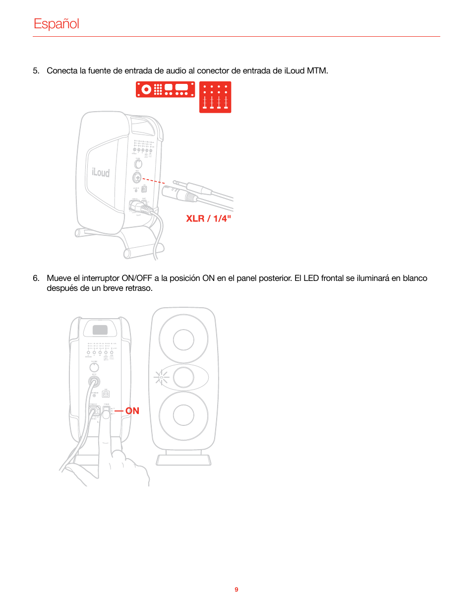 Español | IK Multimedia iLoud MTM Immersive Bundle High Resolution Compact Studio Monitors (11 Speakers, Black) User Manual | Page 84 / 102