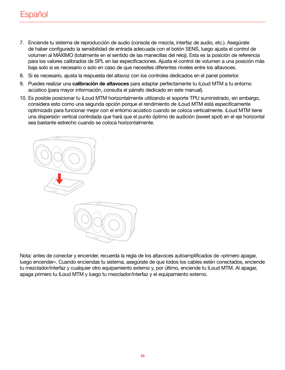 Español | IK Multimedia iLoud MTM Immersive Bundle High Resolution Compact Studio Monitors (11 Speakers, Black) User Manual | Page 85 / 102