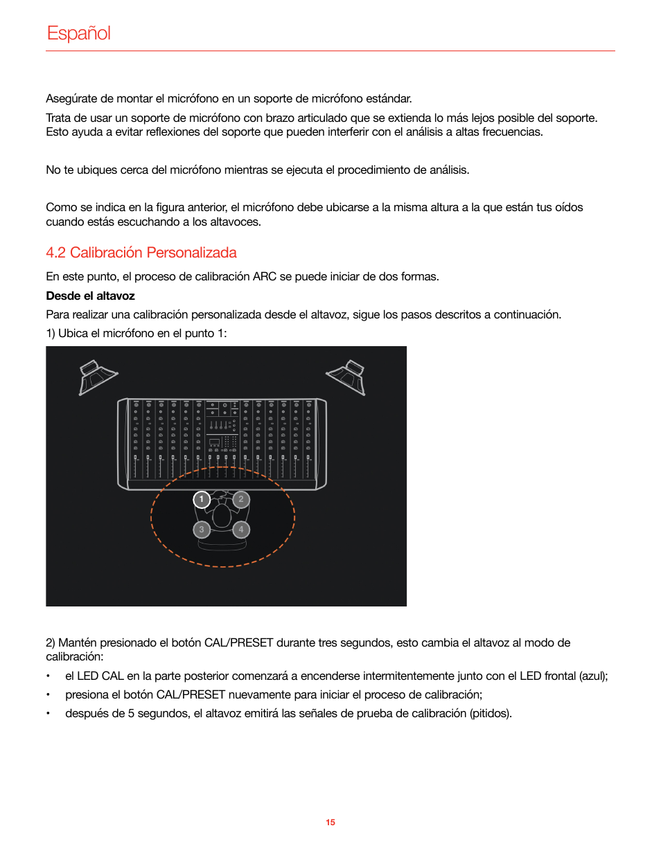 2 calibración personalizada, Español | IK Multimedia iLoud Precision MTM Active 2-Way 175W Dual 5" Studio Monitor (White, Single) User Manual | Page 39 / 119
