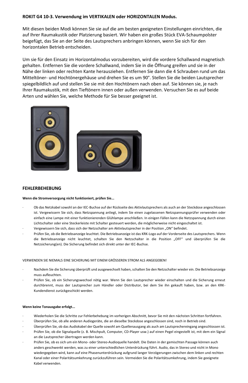 KRK ROKIT 5 G4 White Noise 5" 2-Way Active Studio Monitor (Single, White) User Manual | Page 16 / 37