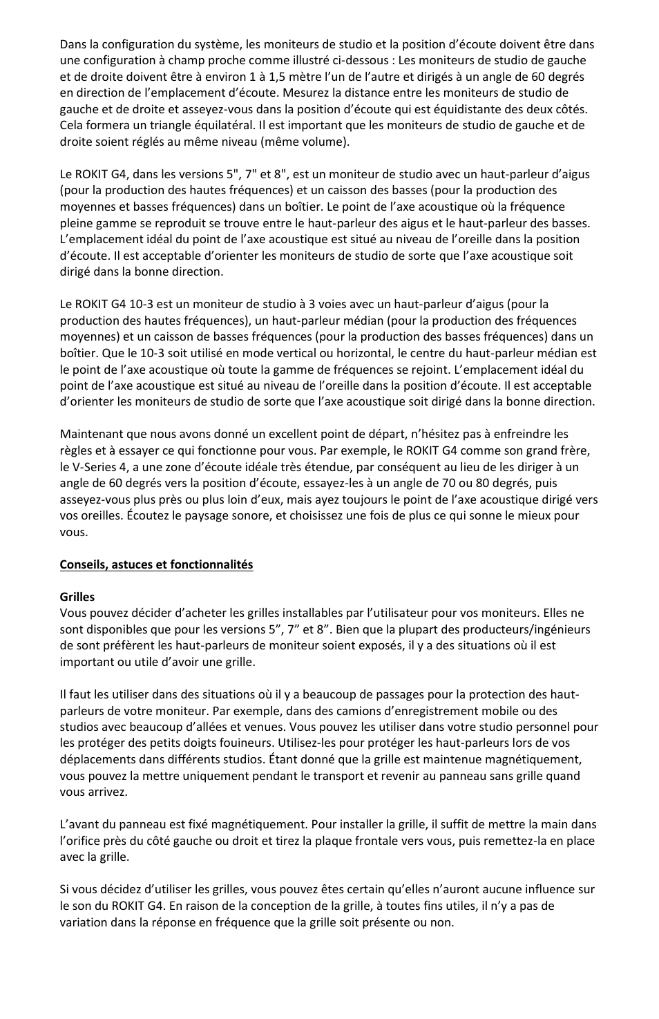 KRK ROKIT 5 G4 White Noise 5" 2-Way Active Studio Monitor (Single, White) User Manual | Page 20 / 37