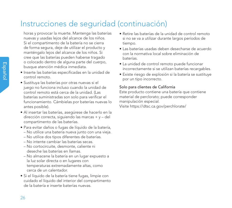 Instrucciones de seguridad (continuación), Español | Definitive Technology 1x15"Longthrow Woofer and 2-15" Radiators (Black) User Manual | Page 26 / 59