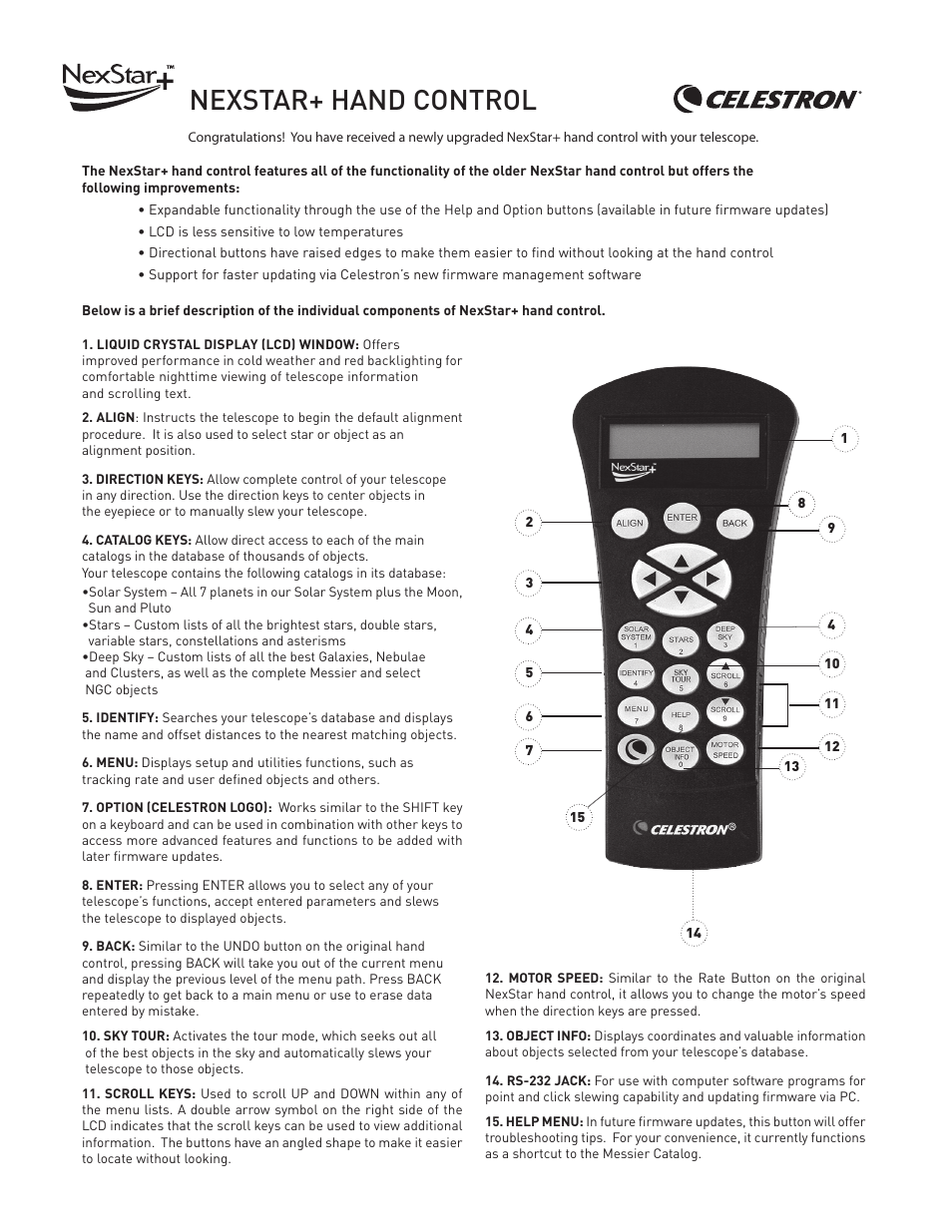 Celestron CGX Equatorial 800 HD Telescope User Manual | 10 pages