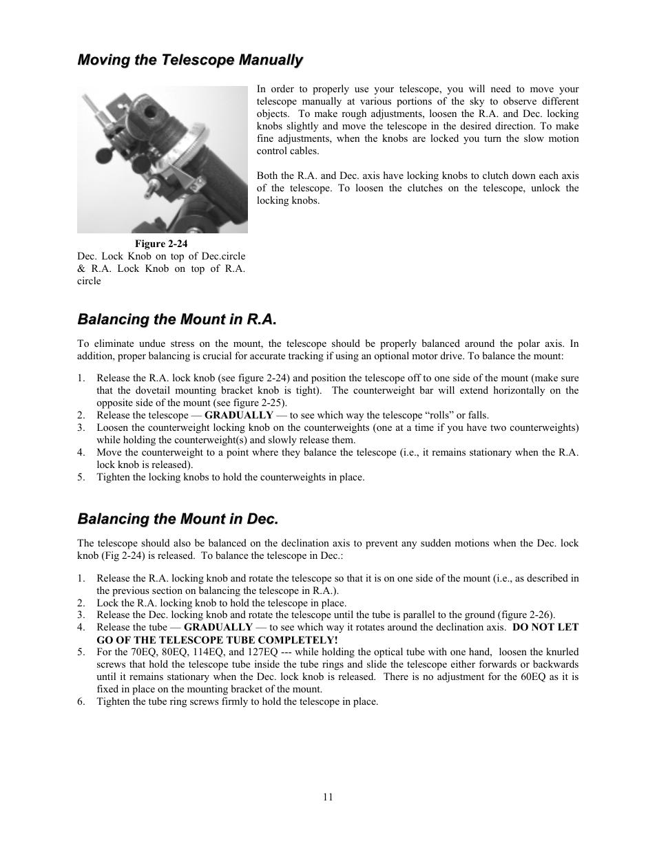 Celestron PowerSeeker 70 70mm f/10 AZ Refractor Telescope User Manual | Page 11 / 151