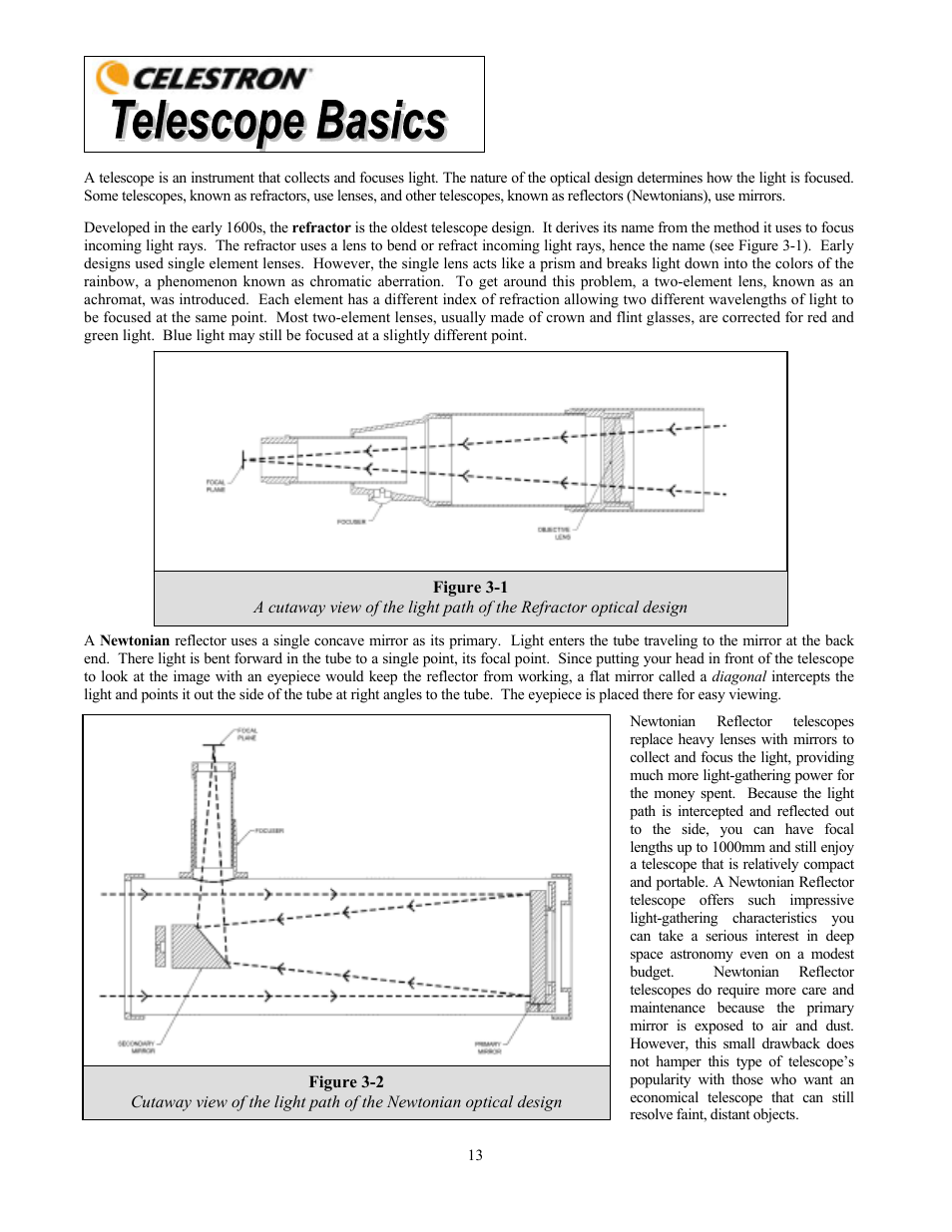 Celestron PowerSeeker 70 70mm f/10 AZ Refractor Telescope User Manual | Page 13 / 151