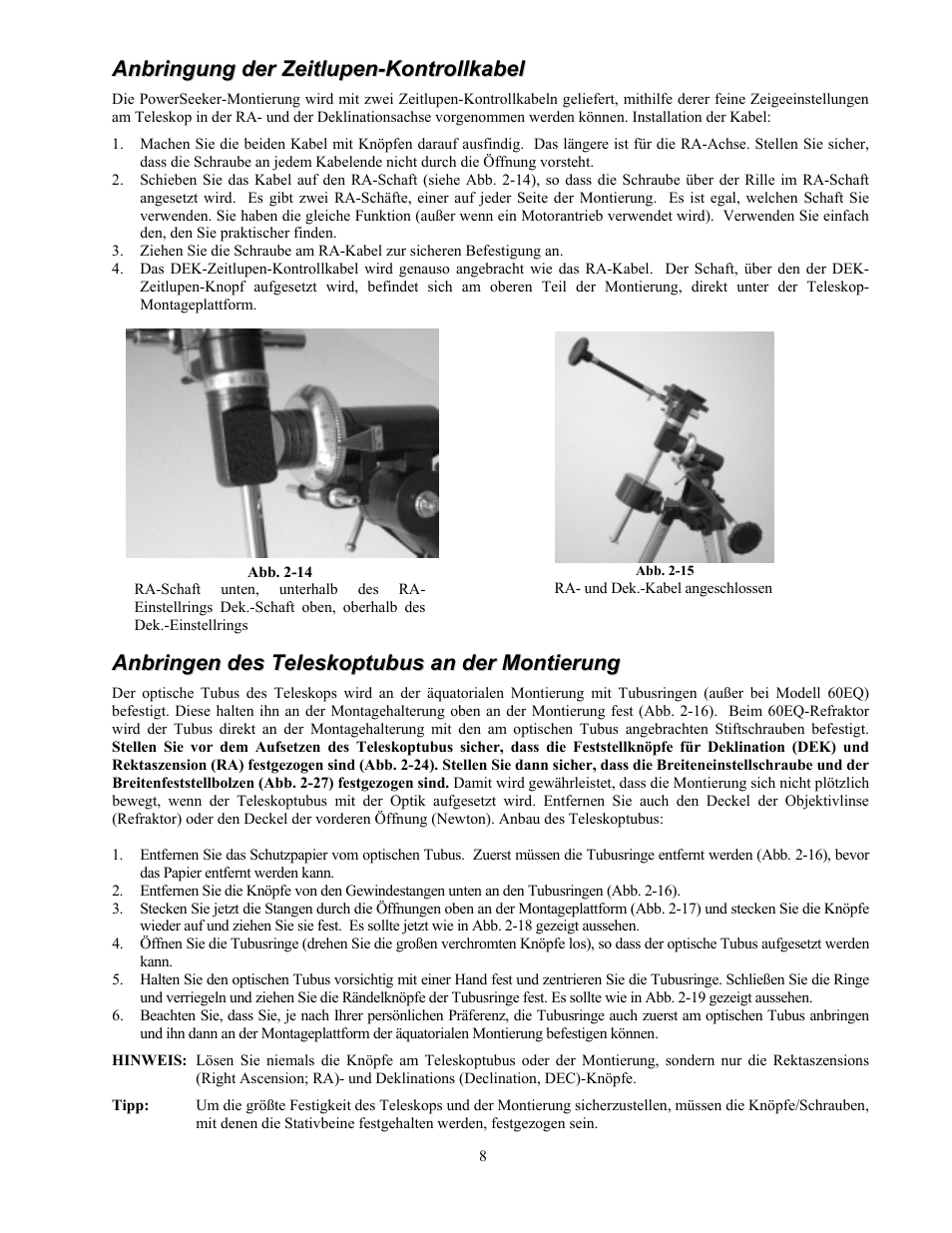 Celestron PowerSeeker 70 70mm f/10 AZ Refractor Telescope User Manual | Page 38 / 151