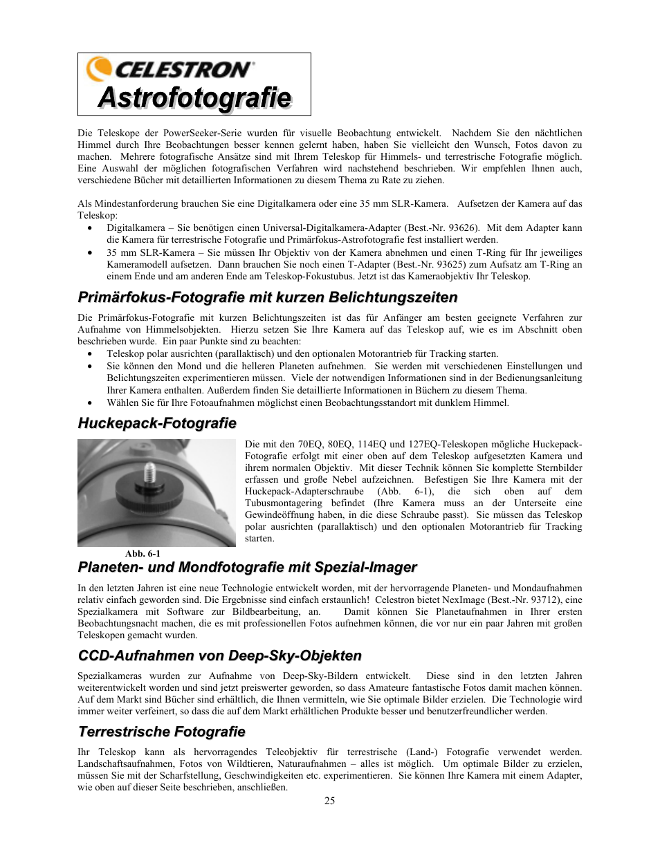 Celestron PowerSeeker 70 70mm f/10 AZ Refractor Telescope User Manual | Page 55 / 151