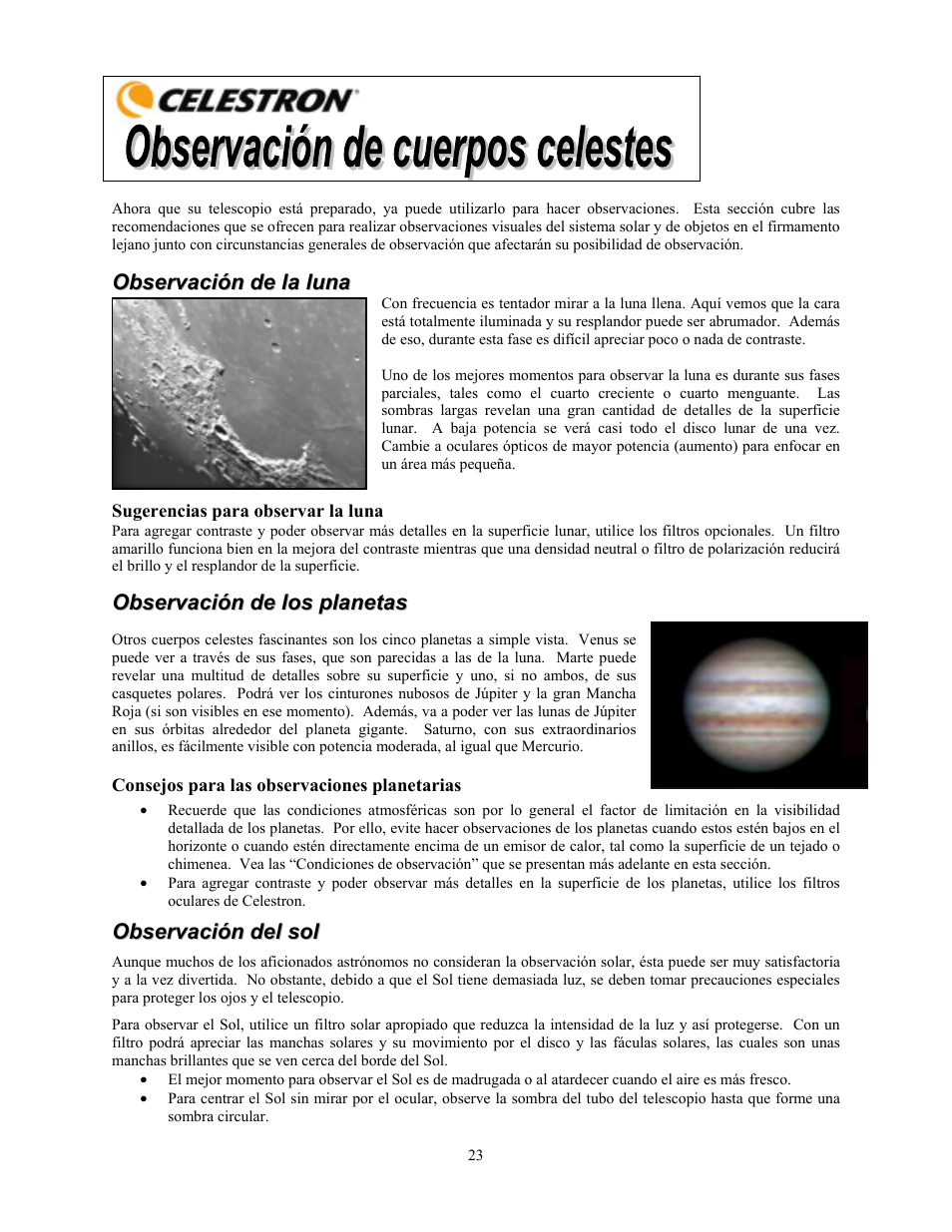 Celestron PowerSeeker 70 70mm f/10 AZ Refractor Telescope User Manual | Page 83 / 151