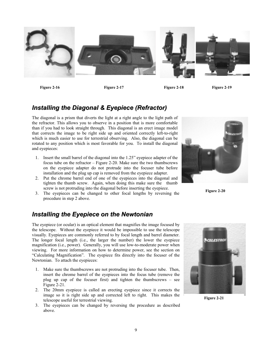 Celestron PowerSeeker 70 70mm f/10 AZ Refractor Telescope User Manual | Page 9 / 151